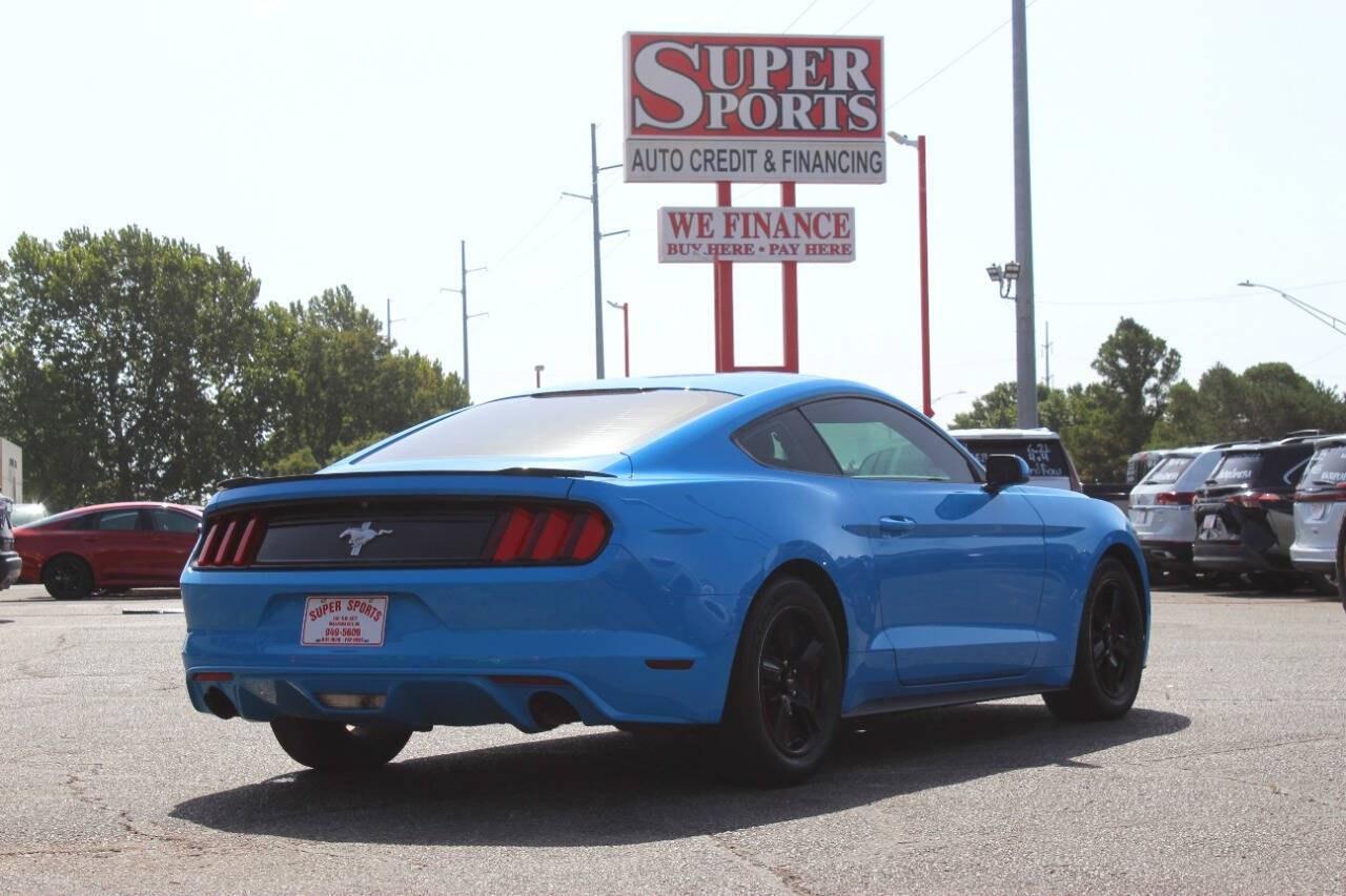 2017 Blue Ford Mustang V6 Coupe (1FA6P8AM5H5) with an 3.7L V6 3.7L V6 engine, Automatic 6-Speed transmission, located at 4301 NW 39th , Oklahoma City, OK, 73112, (405) 949-5600, 35.512135, -97.598671 - Hablamos espaol. SPEND SMART --- BUY FROM SUPER SPORTS. ALL PRICES, DOWN PAYMENTS, PAYMENTS, AND FINANCE TERMS ARE NEGOTIABLE AT THE TIME OF APPROVAL. WE WILL WORK WITH YOU TO FIT YOUR BUDGET. WE WILL EVEN LOWER AND ADJUST THE NUMBERS TO HELP MAKE THE VEHICLE MORE AFFORDABLE FOR YOU.- Photo#3
