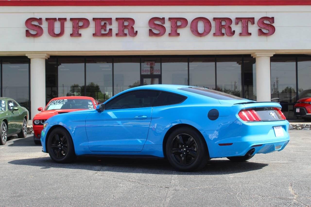 2017 Blue Ford Mustang V6 Coupe (1FA6P8AM5H5) with an 3.7L V6 3.7L V6 engine, Automatic 6-Speed transmission, located at 4301 NW 39th , Oklahoma City, OK, 73112, (405) 949-5600, 35.512135, -97.598671 - Hablamos espaol. SPEND SMART --- BUY FROM SUPER SPORTS. ALL PRICES, DOWN PAYMENTS, PAYMENTS, AND FINANCE TERMS ARE NEGOTIABLE AT THE TIME OF APPROVAL. WE WILL WORK WITH YOU TO FIT YOUR BUDGET. WE WILL EVEN LOWER AND ADJUST THE NUMBERS TO HELP MAKE THE VEHICLE MORE AFFORDABLE FOR YOU.- Photo#4