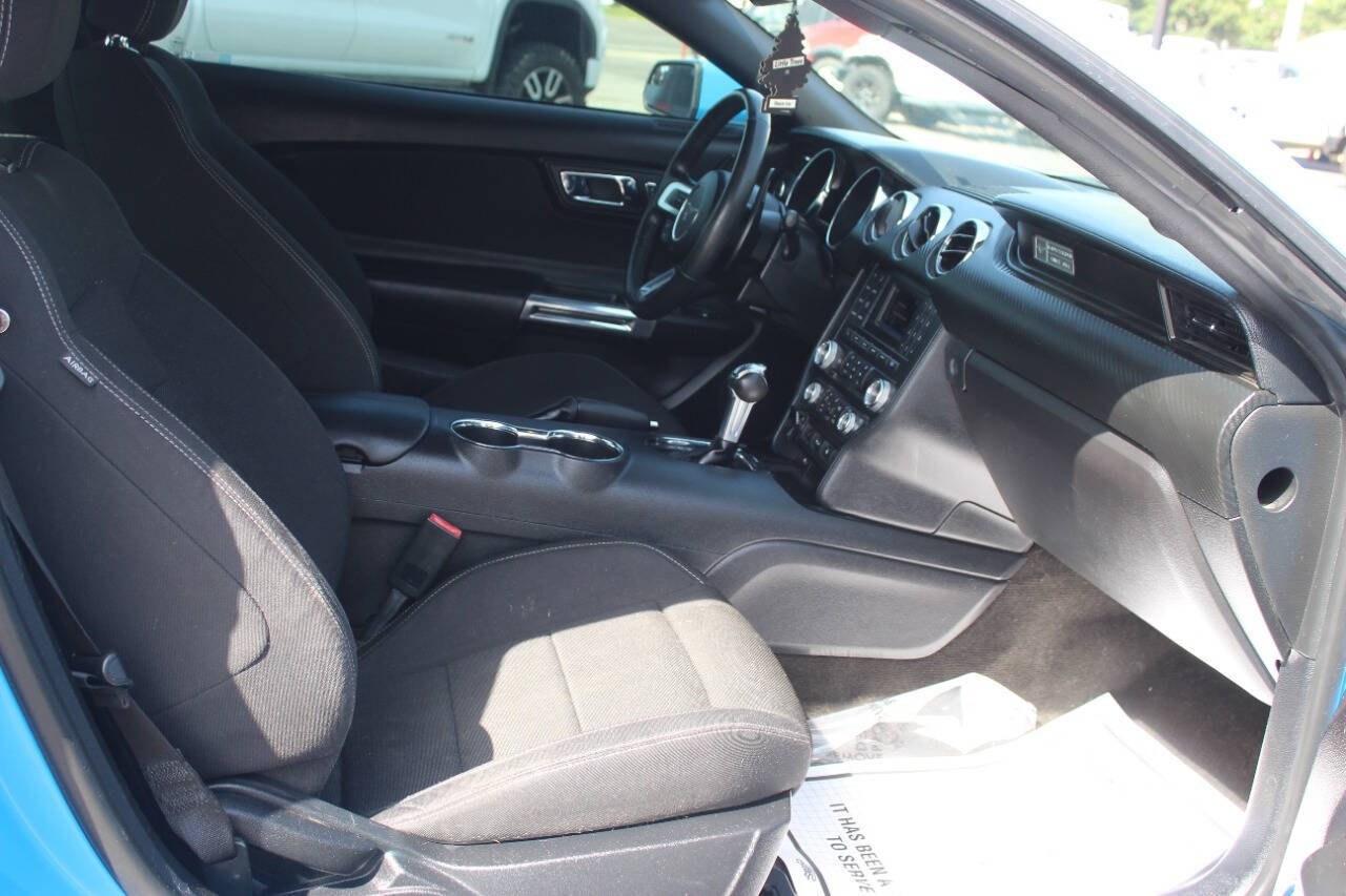 2017 Blue Ford Mustang V6 Coupe (1FA6P8AM5H5) with an 3.7L V6 3.7L V6 engine, Automatic 6-Speed transmission, located at 4301 NW 39th , Oklahoma City, OK, 73112, (405) 949-5600, 35.512135, -97.598671 - Hablamos espaol. SPEND SMART --- BUY FROM SUPER SPORTS. ALL PRICES, DOWN PAYMENTS, PAYMENTS, AND FINANCE TERMS ARE NEGOTIABLE AT THE TIME OF APPROVAL. WE WILL WORK WITH YOU TO FIT YOUR BUDGET. WE WILL EVEN LOWER AND ADJUST THE NUMBERS TO HELP MAKE THE VEHICLE MORE AFFORDABLE FOR YOU.- Photo#8