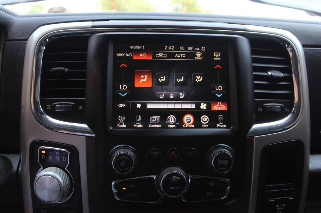 2017 Gray RAM 1500 Laramie Crew Cab SWB 4WD (1C6RR7NT4HS) with an HEMI 5.7L V8 395hp 410ft. lbs. 5.7L V8 engine, Automatic 8-Speed transmission, located at 4301 NW 39th , Oklahoma City, OK, 73112, (405) 949-5600, 35.512135, -97.598671 - Hablamos espaol. SPEND SMART --- BUY FROM SUPER SPORTS. ALL PRICES, DOWN PAYMENTS, PAYMENTS, AND FINANCE TERMS ARE NEGOTIABLE AT THE TIME OF APPROVAL. WE WILL WORK WITH YOU TO FIT YOUR BUDGET. WE WILL EVEN LOWER AND ADJUST THE NUMBERS TO HELP MAKE THE VEHICLE MORE AFFORDABLE FOR YOU.- Photo#22