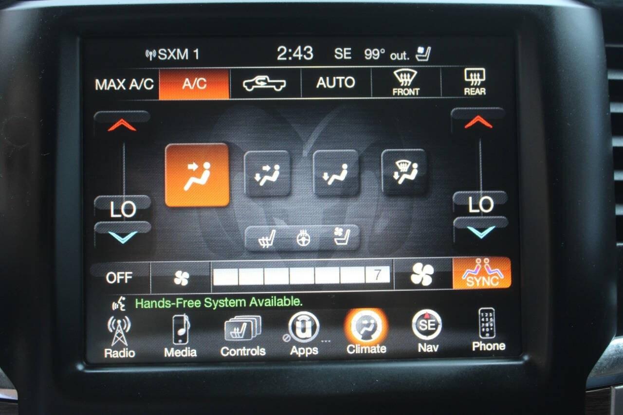 2017 Gray RAM 1500 Laramie Crew Cab SWB 4WD (1C6RR7NT4HS) with an HEMI 5.7L V8 395hp 410ft. lbs. 5.7L V8 engine, Automatic 8-Speed transmission, located at 4301 NW 39th , Oklahoma City, OK, 73112, (405) 949-5600, 35.512135, -97.598671 - Hablamos espaol. SPEND SMART --- BUY FROM SUPER SPORTS. ALL PRICES, DOWN PAYMENTS, PAYMENTS, AND FINANCE TERMS ARE NEGOTIABLE AT THE TIME OF APPROVAL. WE WILL WORK WITH YOU TO FIT YOUR BUDGET. WE WILL EVEN LOWER AND ADJUST THE NUMBERS TO HELP MAKE THE VEHICLE MORE AFFORDABLE FOR YOU.- Photo#23