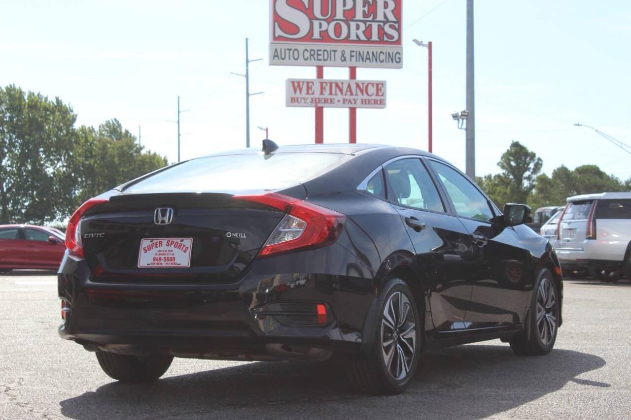2017 Black Honda Civic EX-T Sedan CVT (19XFC1F32HE) with an 1.5L Turbo I4 174hp 162ft. lbs. 1.5L I4 engine, CVT transmission, located at 4301 NW 39th , Oklahoma City, OK, 73112, (405) 949-5600, 35.512135, -97.598671 - Hablamos espaol. SPEND SMART --- BUY FROM SUPER SPORTS. ALL PRICES, DOWN PAYMENTS, PAYMENTS, AND FINANCE TERMS ARE NEGOTIABLE AT THE TIME OF APPROVAL. WE WILL WORK WITH YOU TO FIT YOUR BUDGET. WE WILL EVEN LOWER AND ADJUST THE NUMBERS TO HELP MAKE THE VEHICLE MORE AFFORDABLE FOR YOU.- Photo#3