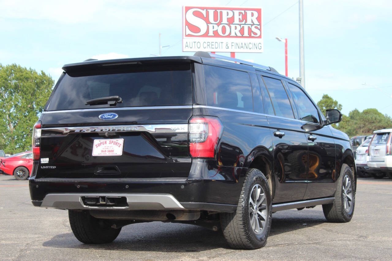2019 Black Ford Expedition MAX MAX Limited 4WD (1FMJK2ATXKE) with an EcoBoost 3.5L Twin Turbo V6 375hp 470ft. lbs. 3.5L V6 engine, Automatic 10-Speed transmission, located at 4301 NW 39th , Oklahoma City, OK, 73112, (405) 949-5600, 35.512135, -97.598671 - Hablamos espaol. SPEND SMART --- BUY FROM SUPER SPORTS. ALL PRICES, DOWN PAYMENTS, PAYMENTS, AND FINANCE TERMS ARE NEGOTIABLE AT THE TIME OF APPROVAL. WE WILL WORK WITH YOU TO FIT YOUR BUDGET. WE WILL EVEN LOWER AND ADJUST THE NUMBERS TO HELP MAKE THE VEHICLE MORE AFFORDABLE FOR YOU.- Photo#3