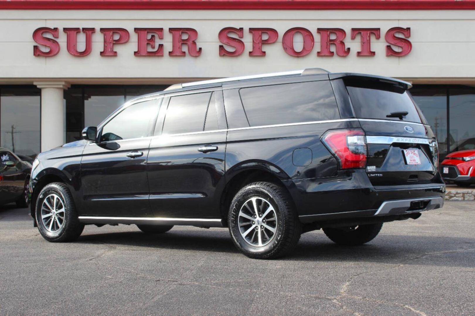 2019 Black Ford Expedition MAX MAX Limited 4WD (1FMJK2ATXKE) with an EcoBoost 3.5L Twin Turbo V6 375hp 470ft. lbs. 3.5L V6 engine, Automatic 10-Speed transmission, located at 4301 NW 39th , Oklahoma City, OK, 73112, (405) 949-5600, 35.512135, -97.598671 - Hablamos espanol. SPEND SMART --- BUY FROM SUPER SPORTS. ALL PRICES, DOWN PAYMENTS, PAYMENTS, AND FINANCE TERMS ARE NEGOTIABLE AT THE TIME OF APPROVAL. WE WILL WORK WITH YOU TO FIT YOUR BUDGET. WE WILL EVEN LOWER AND ADJUST THE NUMBERS TO HELP MAKE THE VEHICLE MORE AFFORDABLE FOR YOU.- Photo#4
