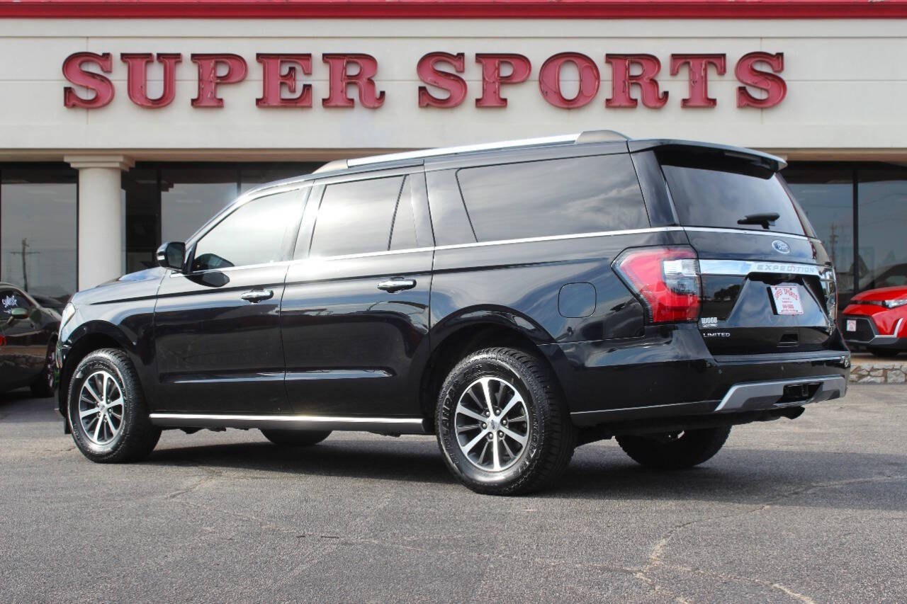 2019 Black Ford Expedition MAX MAX Limited 4WD (1FMJK2ATXKE) with an EcoBoost 3.5L Twin Turbo V6 375hp 470ft. lbs. 3.5L V6 engine, Automatic 10-Speed transmission, located at 4301 NW 39th , Oklahoma City, OK, 73112, (405) 949-5600, 35.512135, -97.598671 - Hablamos espaol. SPEND SMART --- BUY FROM SUPER SPORTS. ALL PRICES, DOWN PAYMENTS, PAYMENTS, AND FINANCE TERMS ARE NEGOTIABLE AT THE TIME OF APPROVAL. WE WILL WORK WITH YOU TO FIT YOUR BUDGET. WE WILL EVEN LOWER AND ADJUST THE NUMBERS TO HELP MAKE THE VEHICLE MORE AFFORDABLE FOR YOU.- Photo#4