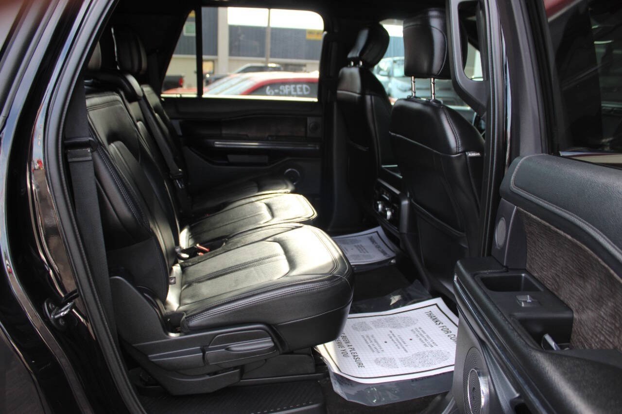 2019 Black Ford Expedition MAX MAX Limited 4WD (1FMJK2ATXKE) with an EcoBoost 3.5L Twin Turbo V6 375hp 470ft. lbs. 3.5L V6 engine, Automatic 10-Speed transmission, located at 4301 NW 39th , Oklahoma City, OK, 73112, (405) 949-5600, 35.512135, -97.598671 - Hablamos espaol. SPEND SMART --- BUY FROM SUPER SPORTS. ALL PRICES, DOWN PAYMENTS, PAYMENTS, AND FINANCE TERMS ARE NEGOTIABLE AT THE TIME OF APPROVAL. WE WILL WORK WITH YOU TO FIT YOUR BUDGET. WE WILL EVEN LOWER AND ADJUST THE NUMBERS TO HELP MAKE THE VEHICLE MORE AFFORDABLE FOR YOU.- Photo#11