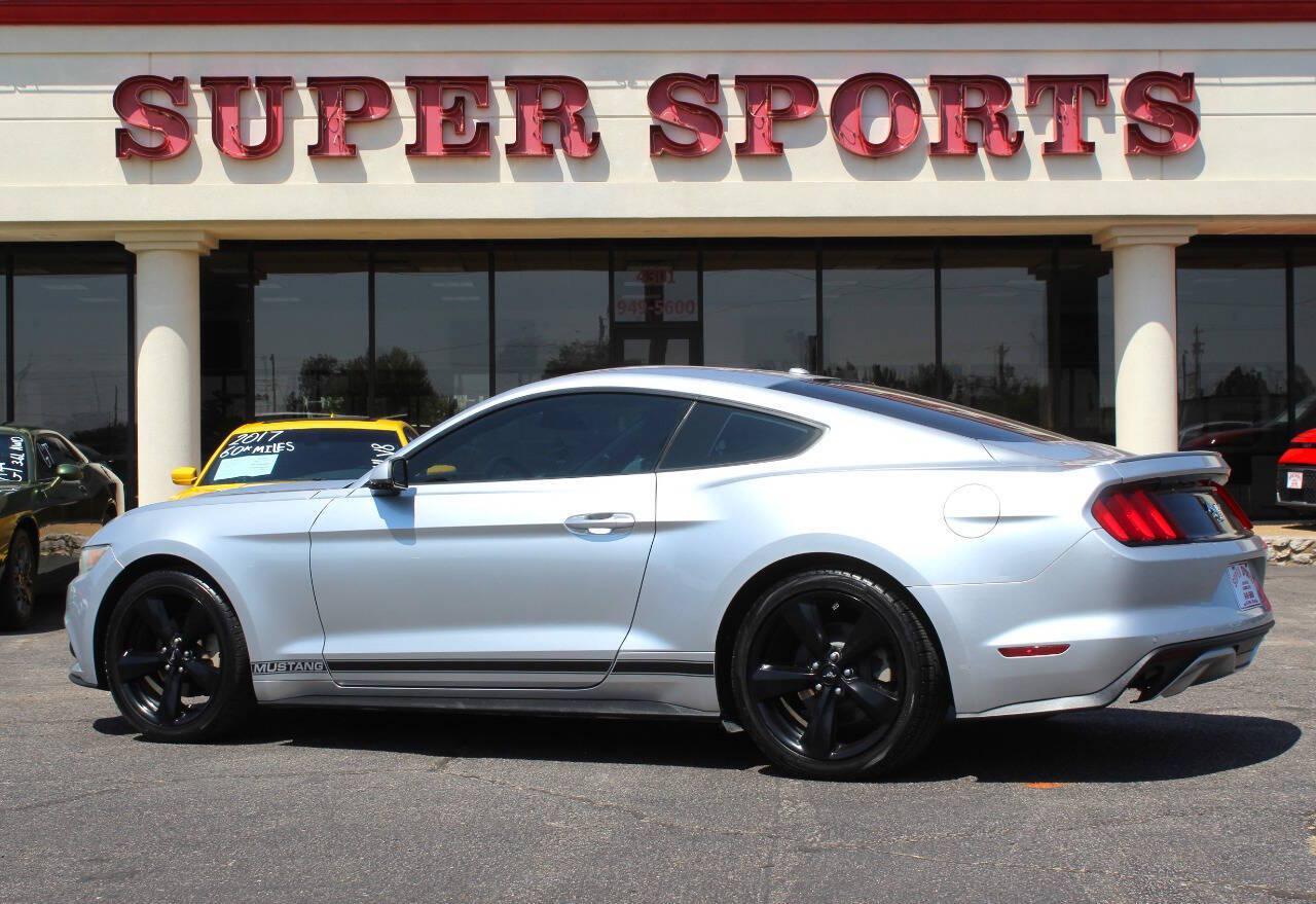 2015 Silver Ford Mustang EcoBoost Coupe (1FA6P8TH6F5) with an 2.3L I4 Turbocharger 2.3L I4 engine, Automatic 6-Speed transmission, located at 4301 NW 39th , Oklahoma City, OK, 73112, (405) 949-5600, 35.512135, -97.598671 - Hablamos espanol. SPEND SMART --- BUY FROM SUPER SPORTS. ALL PRICES, DOWN PAYMENTS, PAYMENTS, AND FINANCE TERMS ARE NEGOTIABLE AT THE TIME OF APPROVAL. WE WILL WORK WITH YOU TO FIT YOUR BUDGET. WE WILL EVEN LOWER AND ADJUST THE NUMBERS TO HELP MAKE THE VE HICLE MORE AFFORDABLE FOR YOU.- Photo#4