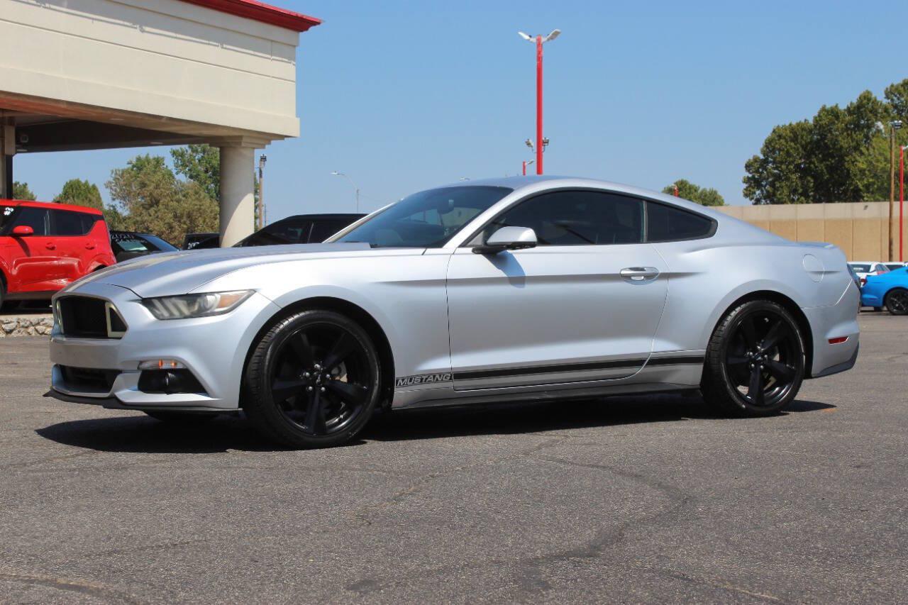 2015 Silver Ford Mustang EcoBoost Coupe (1FA6P8TH6F5) with an 2.3L I4 Turbocharger 2.3L I4 engine, Automatic 6-Speed transmission, located at 4301 NW 39th , Oklahoma City, OK, 73112, (405) 949-5600, 35.512135, -97.598671 - Hablamos espanol. SPEND SMART --- BUY FROM SUPER SPORTS. ALL PRICES, DOWN PAYMENTS, PAYMENTS, AND FINANCE TERMS ARE NEGOTIABLE AT THE TIME OF APPROVAL. WE WILL WORK WITH YOU TO FIT YOUR BUDGET. WE WILL EVEN LOWER AND ADJUST THE NUMBERS TO HELP MAKE THE VE HICLE MORE AFFORDABLE FOR YOU.- Photo#5