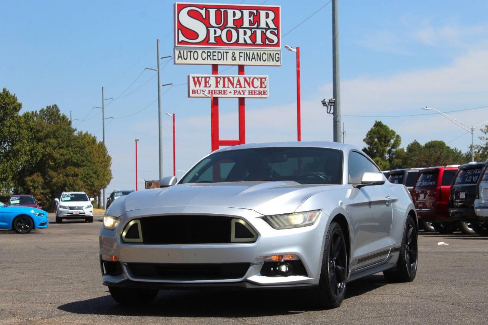 2015 Silver Ford Mustang EcoBoost Coupe (1FA6P8TH6F5) with an 2.3L I4 Turbocharger 2.3L I4 engine, Automatic 6-Speed transmission, located at 4301 NW 39th , Oklahoma City, OK, 73112, (405) 949-5600, 35.512135, -97.598671 - Hablamos espanol. SPEND SMART --- BUY FROM SUPER SPORTS. ALL PRICES, DOWN PAYMENTS, PAYMENTS, AND FINANCE TERMS ARE NEGOTIABLE AT THE TIME OF APPROVAL. WE WILL WORK WITH YOU TO FIT YOUR BUDGET. WE WILL EVEN LOWER AND ADJUST THE NUMBERS TO HELP MAKE THE VE HICLE MORE AFFORDABLE FOR YOU.- Photo#6