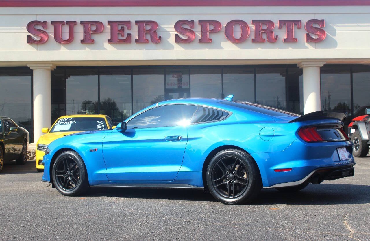 2020 Blue Ford Mustang EcoBoost Coupe (1FA6P8TH1L5) with an 2.3L I4 Turbocharger 2.3L I4 engine, Automatic 10-Speed transmission, located at 4301 NW 39th , Oklahoma City, OK, 73112, (405) 949-5600, 35.512135, -97.598671 - Hablamos espanol. SPEND SMART --- BUY FROM SUPER SPORTS. ALL PRICES, DOWN PAYMENTS, PAYMENTS, AND FINANCE TERMS ARE NEGOTIABLE AT THE TIME OF APPROVAL. WE WILL WORK WITH YOU TO FIT YOUR BUDGET. WE WILL EVEN LOWER AND ADJUST THE NUMBERS TO HELP MAKE THE VEHICLE MORE AFFORDABLE FOR YOU.- Photo#4