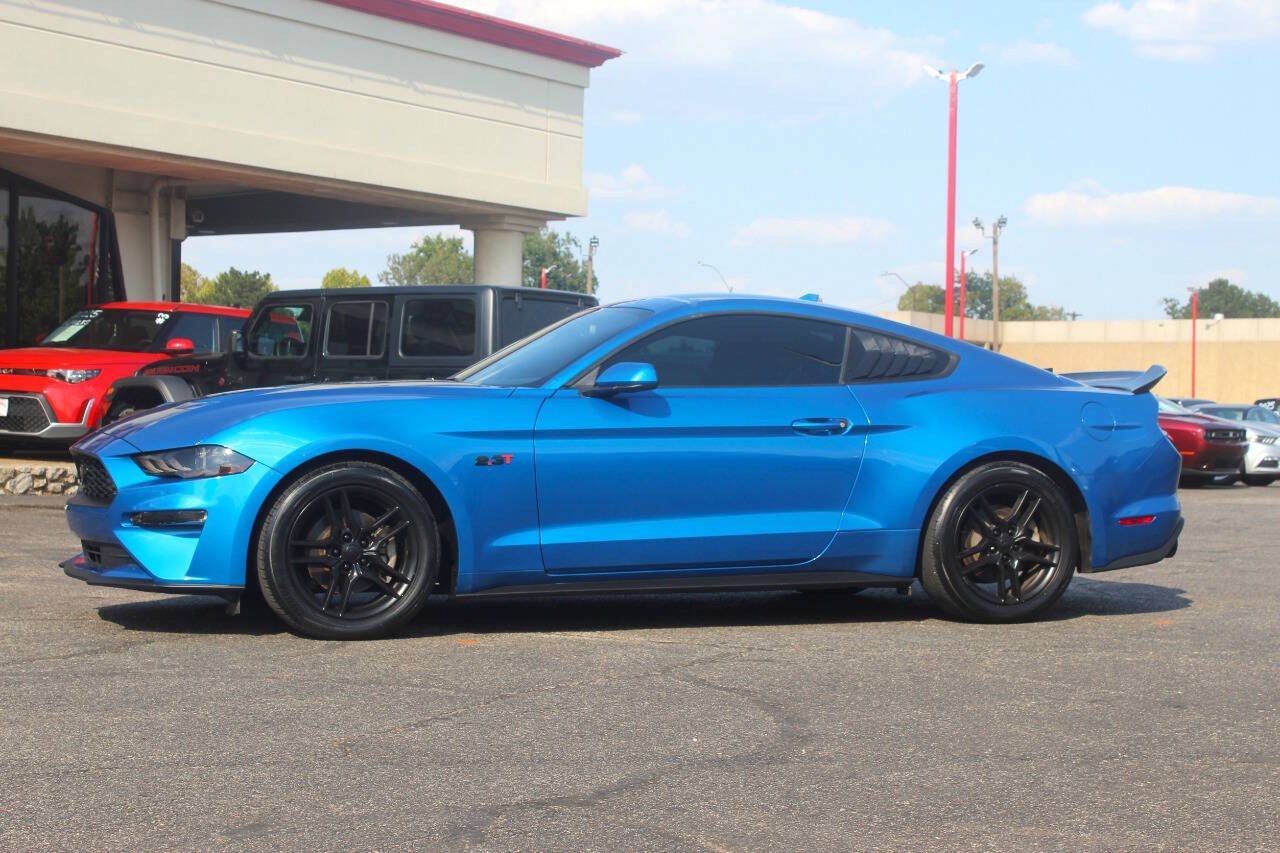 2020 Blue Ford Mustang EcoBoost Coupe (1FA6P8TH1L5) with an 2.3L I4 Turbocharger 2.3L I4 engine, Automatic 10-Speed transmission, located at 4301 NW 39th , Oklahoma City, OK, 73112, (405) 949-5600, 35.512135, -97.598671 - Hablamos espanol. SPEND SMART --- BUY FROM SUPER SPORTS. ALL PRICES, DOWN PAYMENTS, PAYMENTS, AND FINANCE TERMS ARE NEGOTIABLE AT THE TIME OF APPROVAL. WE WILL WORK WITH YOU TO FIT YOUR BUDGET. WE WILL EVEN LOWER AND ADJUST THE NUMBERS TO HELP MAKE THE VEHICLE MORE AFFORDABLE FOR YOU.- Photo#5