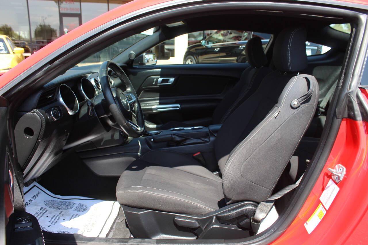 2021 Red Ford Mustang EcoBoost Coupe (1FA6P8TH2M5) with an 2.3L I4 Turbocharger 2.3L I4 engine, Automatic 10-Speed transmission, located at 4301 NW 39th , Oklahoma City, OK, 73112, (405) 949-5600, 35.512135, -97.598671 - Hablamos espanol. SPEND SMART --- BUY FROM SUPER SPORTS. ALL PRICES, DOWN PAYMENTS, PAYMENTS, AND FINANCE TERMS ARE NEGOTIABLE AT THE TIME OF APPROVAL. WE WILL WORK WITH YOU TO FIT YOUR BUDGET. WE WILL EVEN LOWER AND ADJUST THE NUMBERS TO HELP MAKE THE VEHICLE MORE AFFORDABLE FOR YOU.- Photo#12