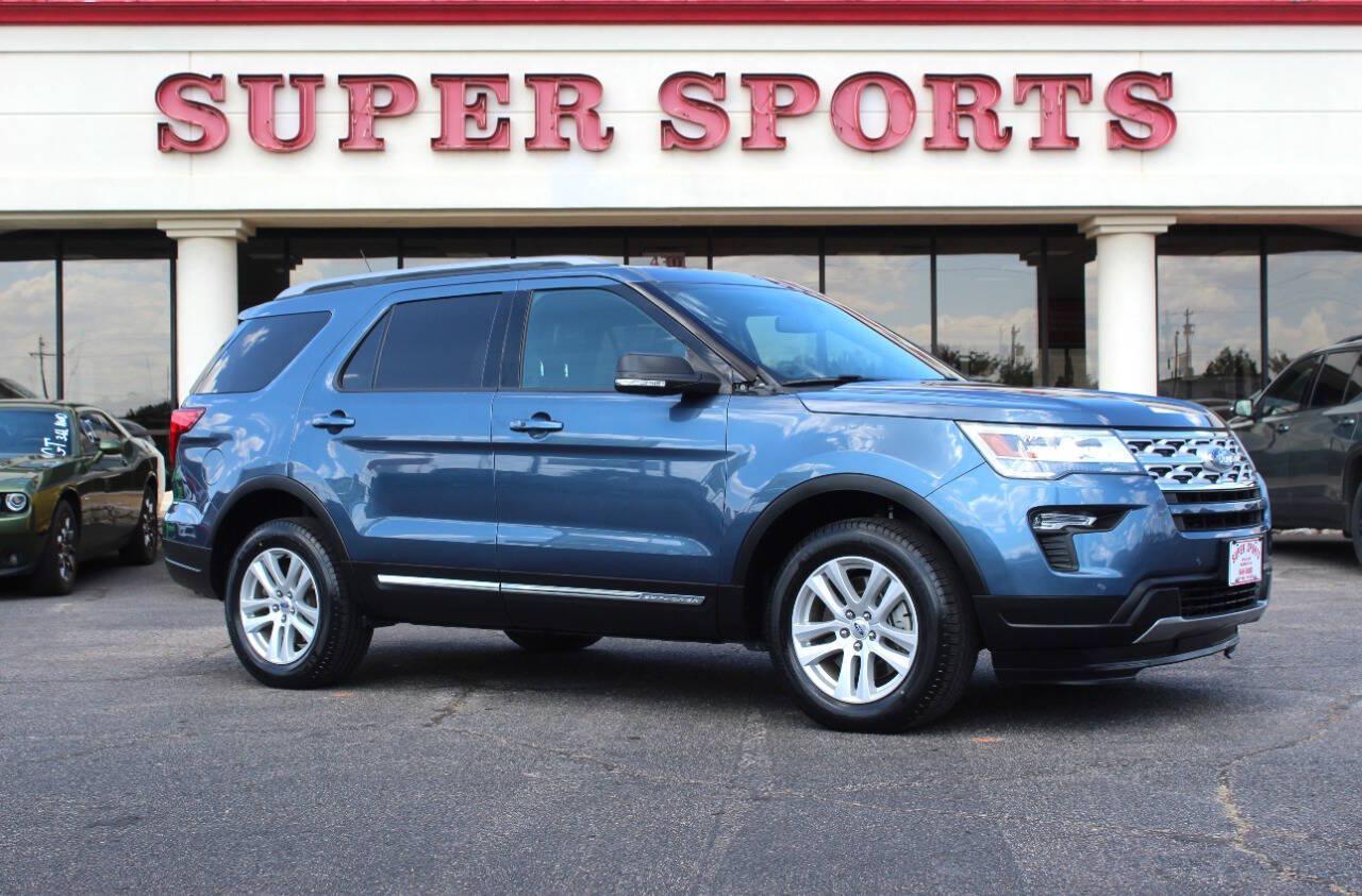 2019 Blue Ford Explorer XLT 4WD (1FM5K8D87KG) with an 3.5L V6 290hp 255ft. lbs. 3.5L V6 engine, Automatic 6-Speed transmission, located at 4301 NW 39th , Oklahoma City, OK, 73112, (405) 949-5600, 35.512135, -97.598671 - Hablamos espanol. SPEND SMART --- BUY FROM SUPER SPORTS. ALL PRICES, DOWN PAYMENTS, PAYMENTS, AND FINANCE TERMS ARE NEGOTIABLE AT THE TIME OF APPROVAL. WE WILL WORK WITH YOU TO FIT YOUR BUDGET. WE WILL EVEN LOWER AND ADJUST THE NUMBERS TO HELP MAKE THE VEHICLE MORE AFFORDABLE FOR YOU.- Photo#0