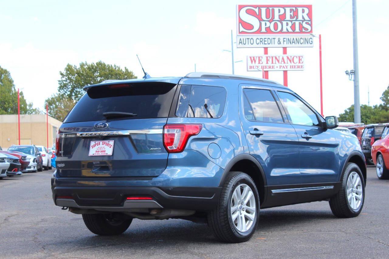 2019 Blue Ford Explorer XLT 4WD (1FM5K8D87KG) with an 3.5L V6 290hp 255ft. lbs. 3.5L V6 engine, Automatic 6-Speed transmission, located at 4301 NW 39th , Oklahoma City, OK, 73112, (405) 949-5600, 35.512135, -97.598671 - Hablamos espanol. SPEND SMART --- BUY FROM SUPER SPORTS. ALL PRICES, DOWN PAYMENTS, PAYMENTS, AND FINANCE TERMS ARE NEGOTIABLE AT THE TIME OF APPROVAL. WE WILL WORK WITH YOU TO FIT YOUR BUDGET. WE WILL EVEN LOWER AND ADJUST THE NUMBERS TO HELP MAKE THE VEHICLE MORE AFFORDABLE FOR YOU.- Photo#3