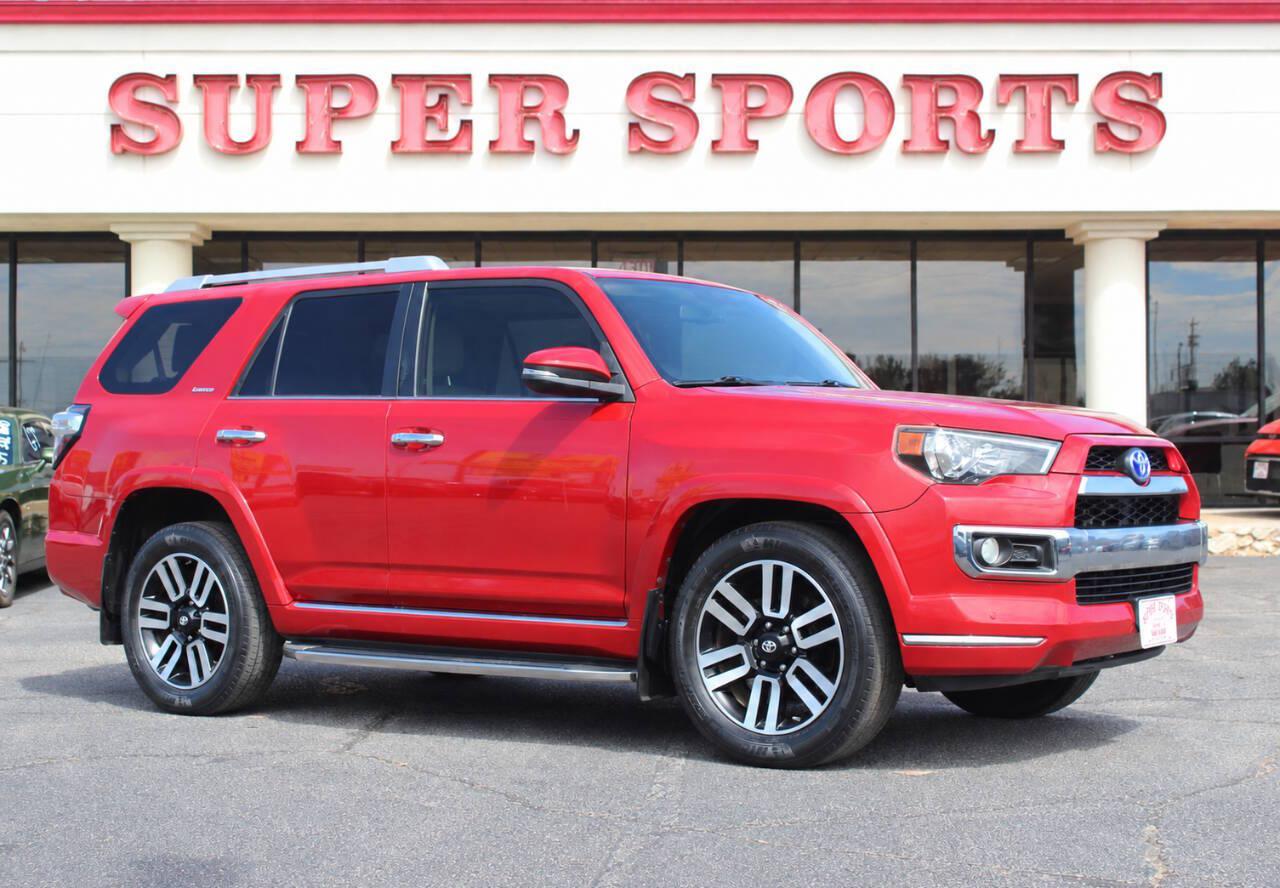 2015 Red Toyota 4Runner SR5 2WD (JTEZU5JR6F5) with an 4.0L V6 270hp 278ft. lbs. 4.0L V6 engine, Automatic 5-Speed transmission, located at 4301 NW 39th , Oklahoma City, OK, 73112, (405) 949-5600, 35.512135, -97.598671 - Hablamos espanol. SPEND SMART --- BUY FROM SUPER SPORTS. ALL PRICES, DOWN PAYMENTS, PAYMENTS, AND FINANCE TERMS ARE NEGOTIABLE AT THE TIME OF APPROVAL. WE WILL WORK WITH YOU TO FIT YOUR BUDGET. WE WILL EVEN LOWER AND ADJUST THE NUMBERS TO HELP MAKE THE VEHICLE MORE AFFORDABLE FOR YOU.- Photo#0