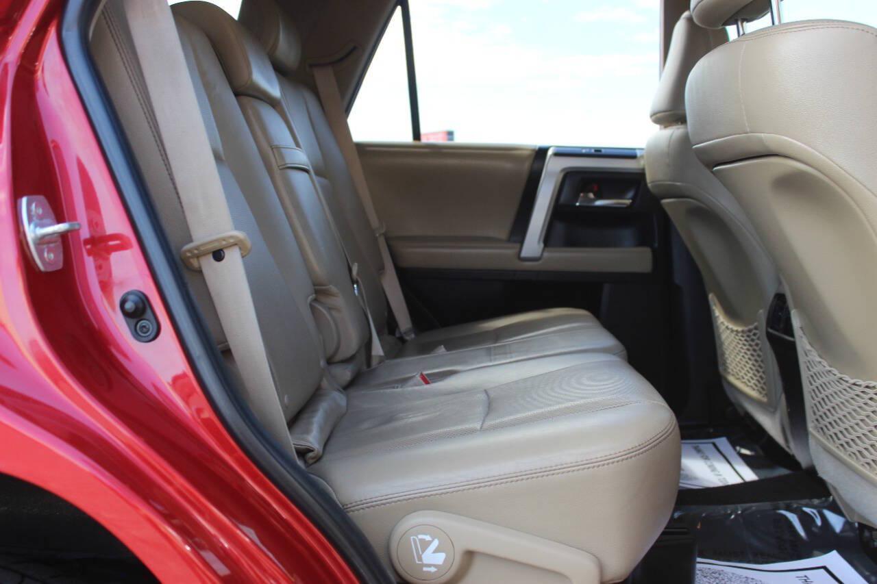 2015 Red Toyota 4Runner SR5 2WD (JTEZU5JR6F5) with an 4.0L V6 270hp 278ft. lbs. 4.0L V6 engine, Automatic 5-Speed transmission, located at 4301 NW 39th , Oklahoma City, OK, 73112, (405) 949-5600, 35.512135, -97.598671 - Hablamos espanol. SPEND SMART --- BUY FROM SUPER SPORTS. ALL PRICES, DOWN PAYMENTS, PAYMENTS, AND FINANCE TERMS ARE NEGOTIABLE AT THE TIME OF APPROVAL. WE WILL WORK WITH YOU TO FIT YOUR BUDGET. WE WILL EVEN LOWER AND ADJUST THE NUMBERS TO HELP MAKE THE VEHICLE MORE AFFORDABLE FOR YOU.- Photo#10