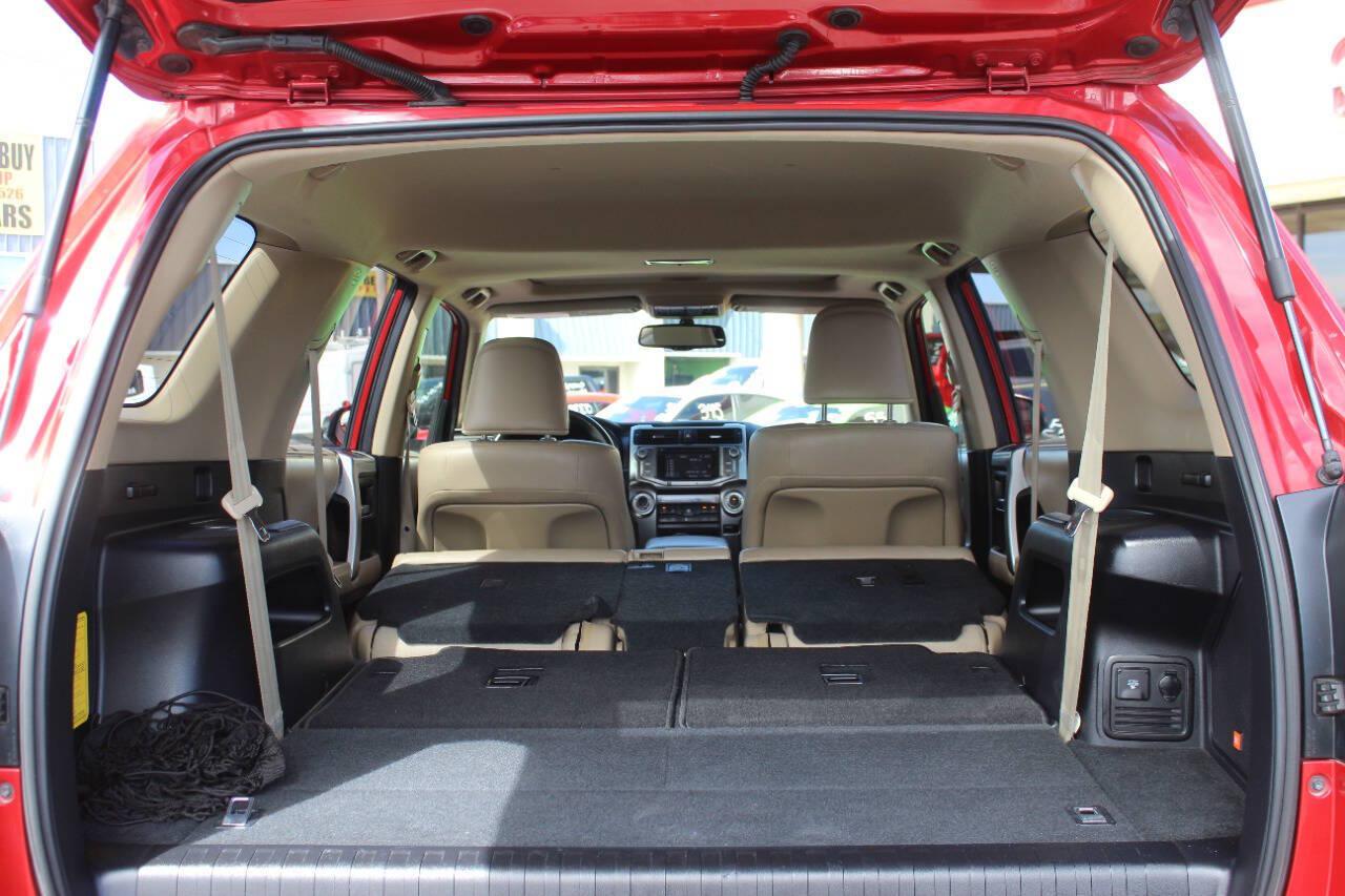 2015 Red Toyota 4Runner SR5 2WD (JTEZU5JR6F5) with an 4.0L V6 270hp 278ft. lbs. 4.0L V6 engine, Automatic 5-Speed transmission, located at 4301 NW 39th , Oklahoma City, OK, 73112, (405) 949-5600, 35.512135, -97.598671 - Hablamos espanol. SPEND SMART --- BUY FROM SUPER SPORTS. ALL PRICES, DOWN PAYMENTS, PAYMENTS, AND FINANCE TERMS ARE NEGOTIABLE AT THE TIME OF APPROVAL. WE WILL WORK WITH YOU TO FIT YOUR BUDGET. WE WILL EVEN LOWER AND ADJUST THE NUMBERS TO HELP MAKE THE VEHICLE MORE AFFORDABLE FOR YOU.- Photo#14