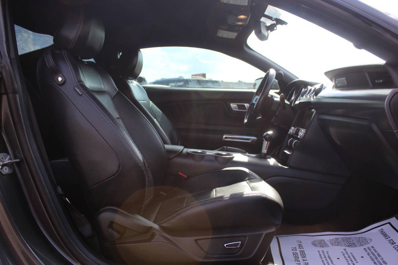 2019 Gray Ford Mustang GT Premium Coupe (1FA6P8CF8K5) with an 5.0L V8 5.0L V8 engine, Automatic 10-Speed transmission, located at 4301 NW 39th , Oklahoma City, OK, 73112, (405) 949-5600, 35.512135, -97.598671- Photo#8