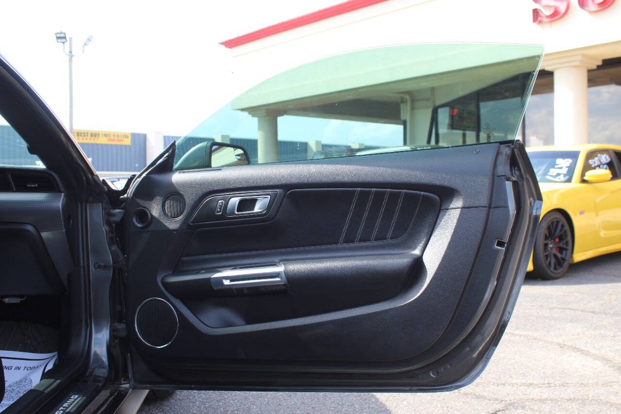 2019 Gray Ford Mustang GT Premium Coupe (1FA6P8CF8K5) with an 5.0L V8 5.0L V8 engine, Automatic 10-Speed transmission, located at 4301 NW 39th , Oklahoma City, OK, 73112, (405) 949-5600, 35.512135, -97.598671- Photo#9
