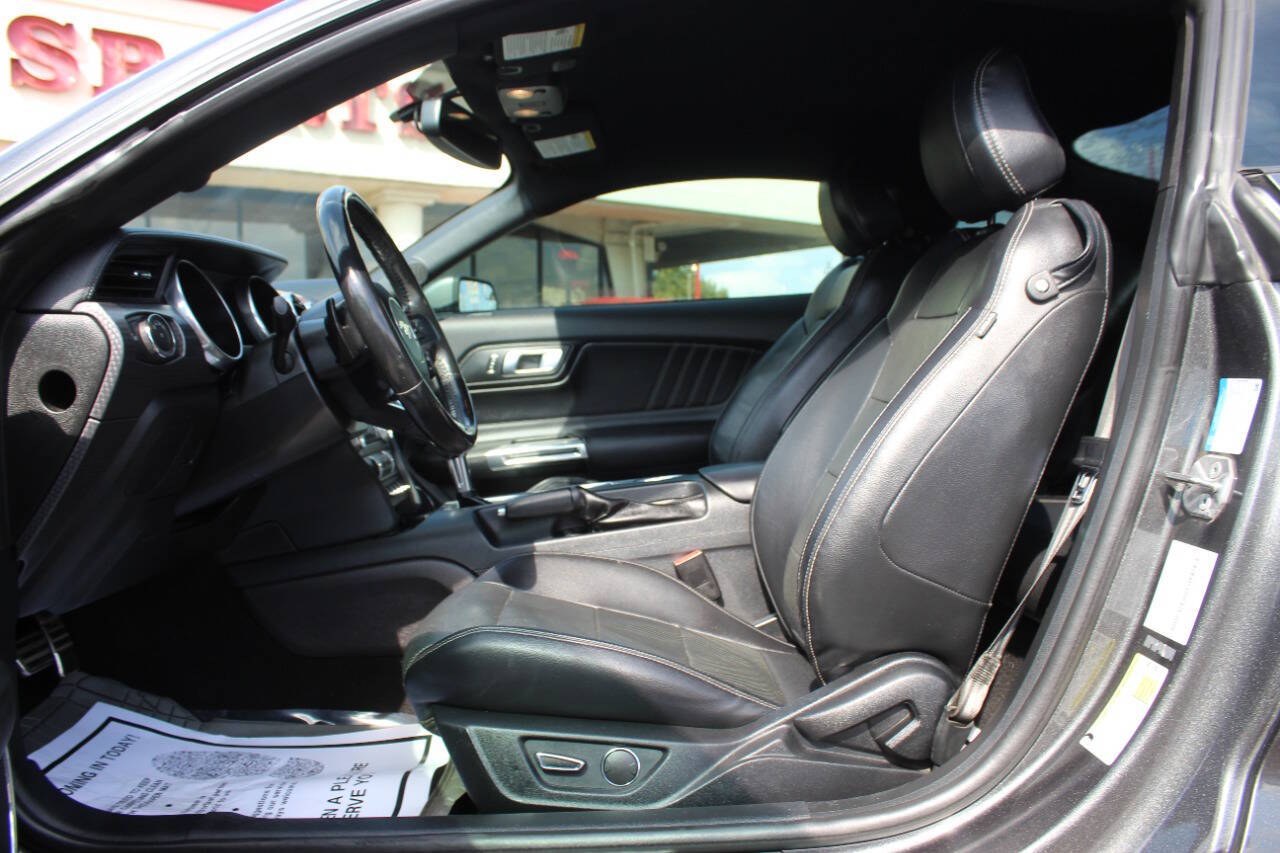 2019 Gray Ford Mustang GT Premium Coupe (1FA6P8CF8K5) with an 5.0L V8 5.0L V8 engine, Automatic 10-Speed transmission, located at 4301 NW 39th , Oklahoma City, OK, 73112, (405) 949-5600, 35.512135, -97.598671- Photo#13
