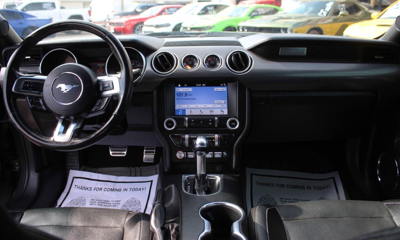 2019 Gray Ford Mustang GT Premium Coupe (1FA6P8CF8K5) with an 5.0L V8 5.0L V8 engine, Automatic 10-Speed transmission, located at 4301 NW 39th , Oklahoma City, OK, 73112, (405) 949-5600, 35.512135, -97.598671- Photo#16
