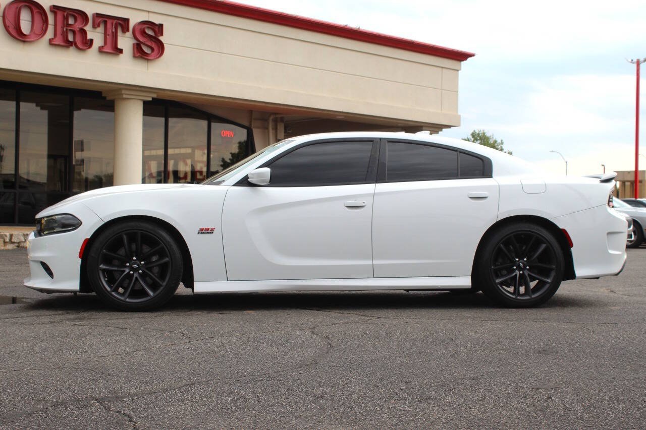 2019 White Dodge Charger R/T 392 (2C3CDXGJ7KH) with an HEMI 6.4L V8 485hp 475ft. lbs. 6.4L V8 engine, Automatic 8-Speed transmission, located at 4301 NW 39th , Oklahoma City, OK, 73112, (405) 949-5600, 35.512135, -97.598671 - Hablamos espanol. SPEND SMART --- BUY FROM SUPER SPORTS. ALL PRICES, DOWN PAYMENTS, PAYMENTS, AND FINANCE TERMS ARE NEGOTIABLE AT THE TIME OF APPROVAL. WE WILL WORK WITH YOU TO FIT YOUR BUDGET. WE WILL EVEN LOWER AND ADJUST THE NUMBERS TO HELP MAKE THE VEHICLE MORE AFFORDABLE FOR YOU.- Photo#6
