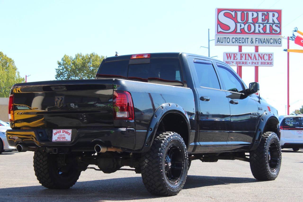 2015 Black RAM 1500 Sport Crew Cab SWB 4WD (1C6RR7MT9FS) with an HEMI 5.7L V8 395hp 410ft. lbs. 5.7L V8 engine, Automatic 8-Speed transmission, located at 4301 NW 39th , Oklahoma City, OK, 73112, (405) 949-5600, 35.512135, -97.598671 - Hablamos espanol. SPEND SMART --- BUY FROM SUPER SPORTS. ALL PRICES, DOWN PAYMENTS, PAYMENTS, AND FINANCE TERMS ARE NEGOTIABLE AT THE TIME OF APPROVAL. WE WILL WORK WITH YOU TO FIT YOUR BUDGET. WE WILL EVEN LOWER AND ADJUST THE NUMBERS TO HELP MAKE THE VE HICLE MORE AFFORDABLE FOR YOU.- Photo#3