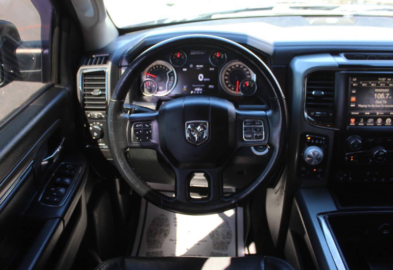 2015 Black RAM 1500 Sport Crew Cab SWB 4WD (1C6RR7MT9FS) with an HEMI 5.7L V8 395hp 410ft. lbs. 5.7L V8 engine, Automatic 8-Speed transmission, located at 4301 NW 39th , Oklahoma City, OK, 73112, (405) 949-5600, 35.512135, -97.598671 - Hablamos espanol. SPEND SMART --- BUY FROM SUPER SPORTS. ALL PRICES, DOWN PAYMENTS, PAYMENTS, AND FINANCE TERMS ARE NEGOTIABLE AT THE TIME OF APPROVAL. WE WILL WORK WITH YOU TO FIT YOUR BUDGET. WE WILL EVEN LOWER AND ADJUST THE NUMBERS TO HELP MAKE THE VE HICLE MORE AFFORDABLE FOR YOU.- Photo#17